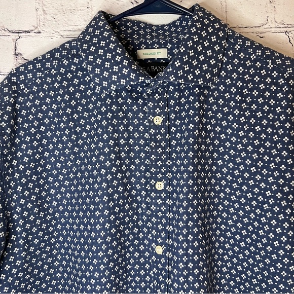 Jos. A. Bank Men’s Linen Blend Casual Short Sleeve Button Down Shirt Size Large - Picture 3 of 6